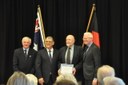 Bill Pigott proud to accept the award on behalf of Berry Landcarers