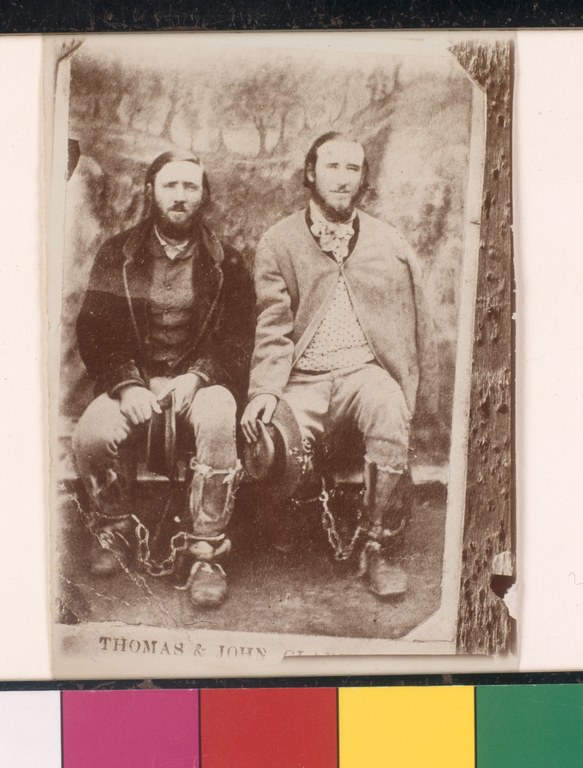 Brothers Thomas and John Clarke in Braidwood gaol upon capture_Credit The Clarke Gang Outlawed, Outcast and Forgotten by Peter C Smith.jpg
