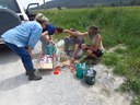 Filling the bottles