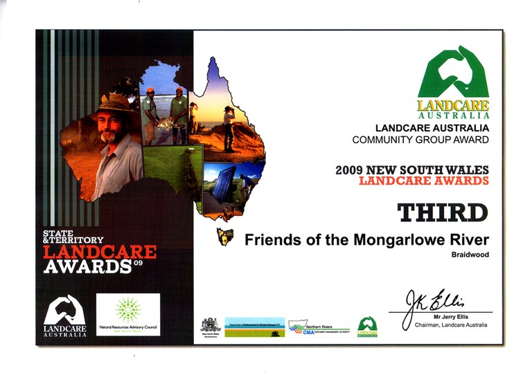 Third-prize Landcare Awards 2009