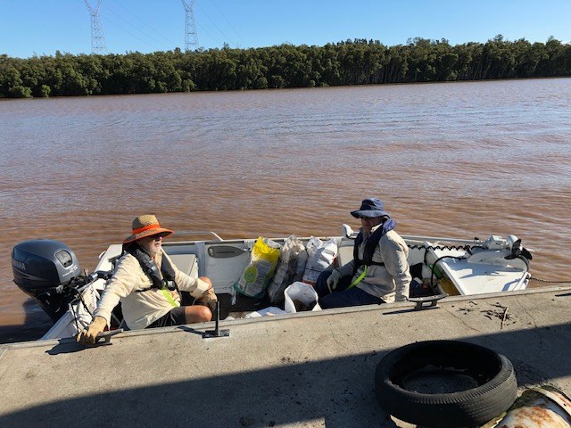 The Boat was a convenient way of getting into the mangroves and phragmites.jpg