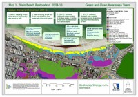 Map of Projects 2004-15 Main and Clarkes Beaches       Byron Bay 