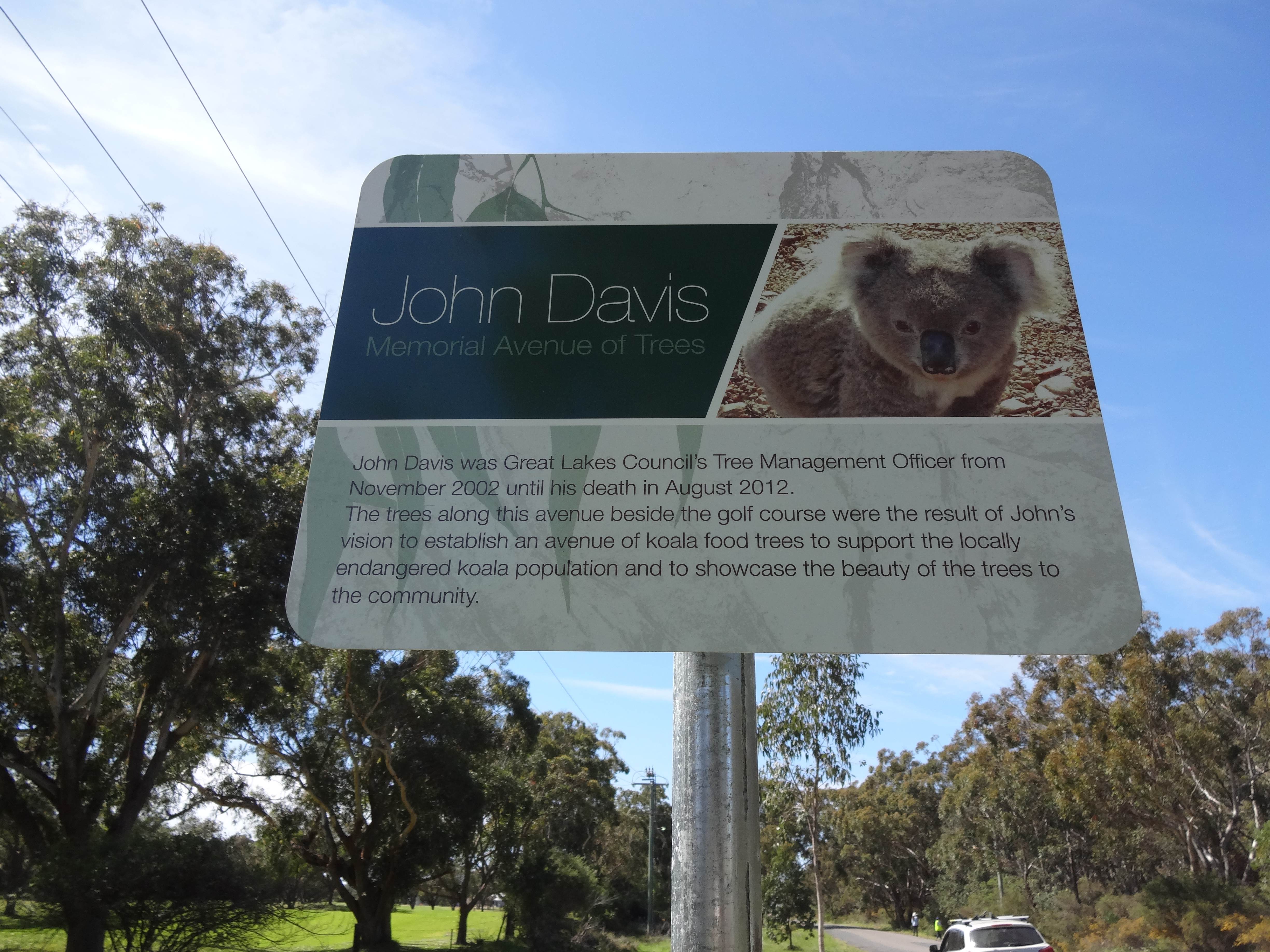 John Davis Memorial Sign