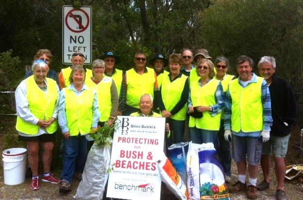 Sun shines on Bitou Buster Volunteers