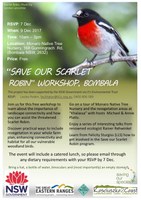 K2C: Save our Scarlet Robin Workshop, 9 Dec, Bombala