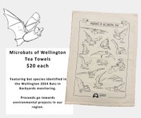 FOR SALE: Microbats of Wellington Tea Towels