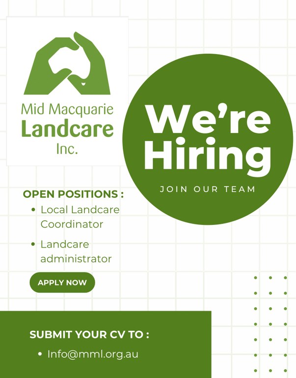 WE'RE HIRING! Local Landcare Coordinator and Landcare Administrator