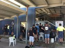 Port Stephens oyster farmer shed day