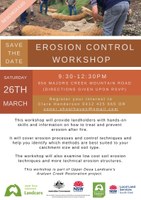 Erosion Control Workshop March 2022