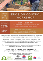 Erosion Control Workshop May 2022