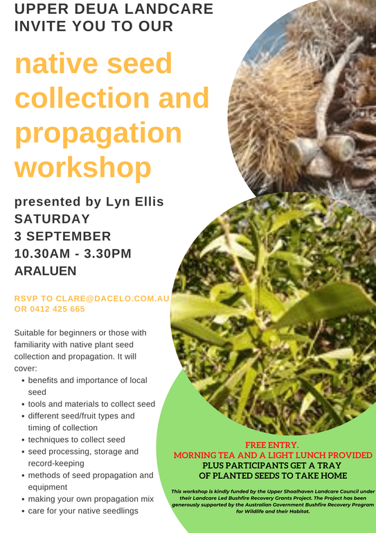 Native Seed Collection and Propagation Workshop September 2022