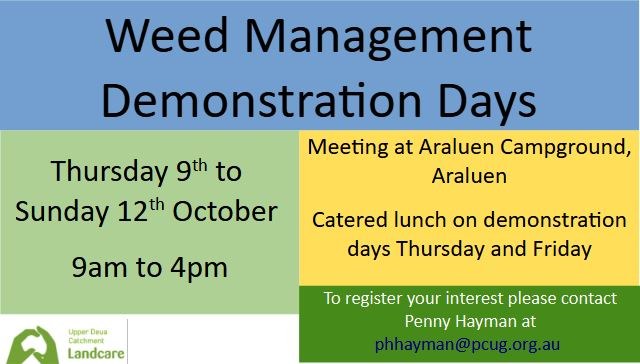 Weed Management Demonstration Days