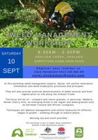 Weed Management Workshop September 2022
