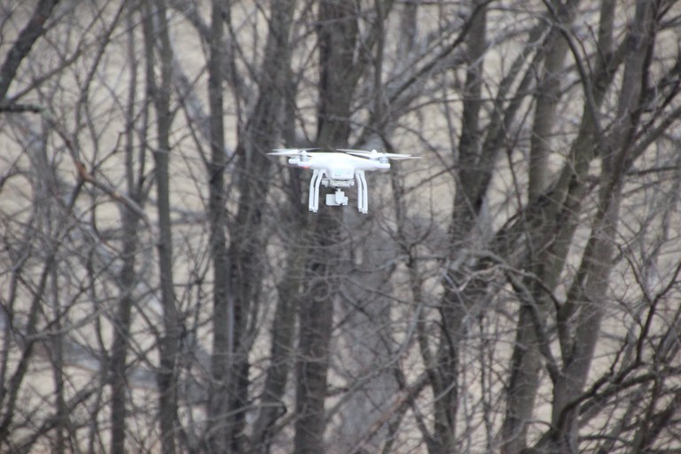 The drone in action