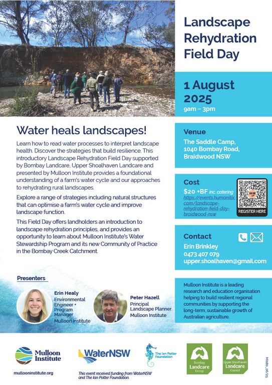 Landscape Rehydration Field Day - Braidwood, NSW