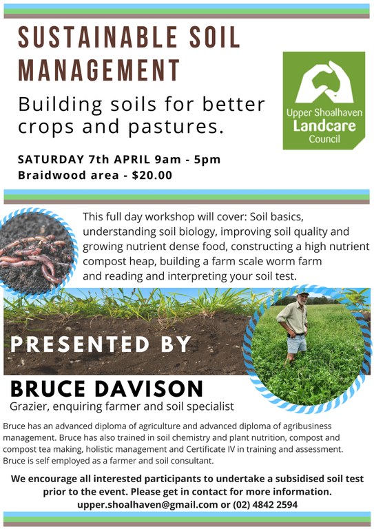 Sustainable Soil Workshop: Building soils for better crops and pastures