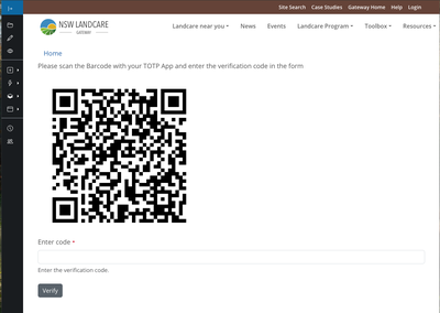 2FA QR Code setup